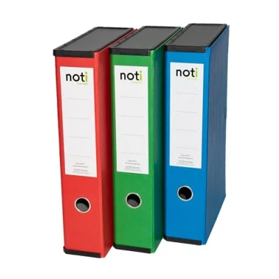 Image of Box File Lock Spring with Ring Pull and Catch, 70mm Spine, Foolscap Assorted Pack of 3