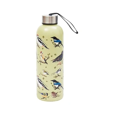 Image of Eco Chic Reusable Thermal Bottle Stainless Steel Leakproof Insulated Water (Wild Birds Green)