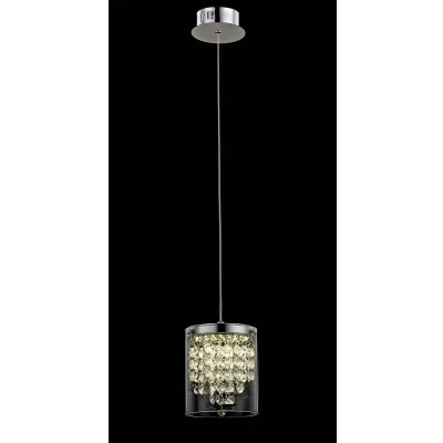 Image of Florina 1 Light LED Chrome Pendant Ceiling