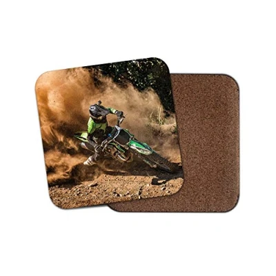 Image of 1 x Motocross Dirt Bike Coaster Biker Motorbike Men&#039;s Dad Brother #14549