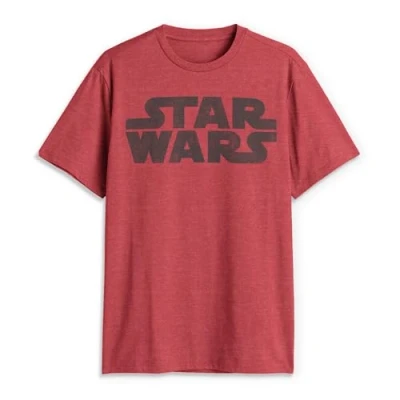 Image of STAR WARS Men&#039;s Simplest Logo Graphic Tee Shirt, Red Heather, Large