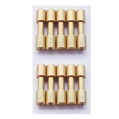 Image of Brass Corby Bolts Fasteners, EDC Knives Maker Pivot Pin Screws,DIY Knife Handle Studs Rivets,Pack of 10 (25mm)