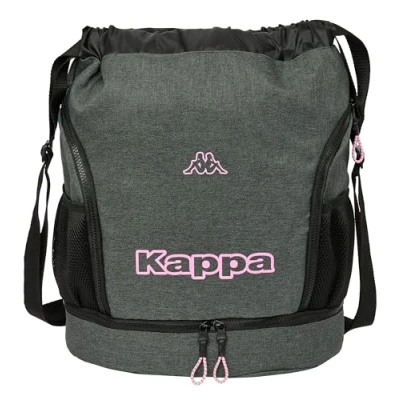 Image of KAPPA SILVER PINK Backpack, Ideal for Children of Different Ages, Comfortable and Versatile, Quality Resistance, 34 x 15 43 cm, Grey Melange, Mix, Estándar, Casual