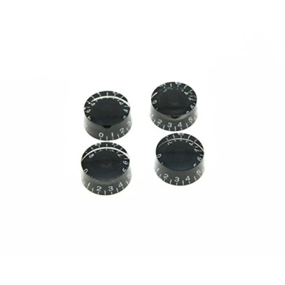 Image of KAISH 4pcs Black Guitar Speed Dial Knobs Control Knob fits LP