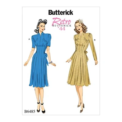 Image of Butterick Patterns 6485 A5,Misses Dress,Sizes 6 14, Tissue, Multi Colour, 17 x 0.5 22 cm