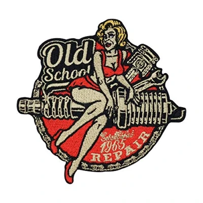 Image of Finally Home Old School Repair Biker Iron On Patch for Leather Coats Motorcycle Cowl Badges, Women ironable Patch, Embroidery Men