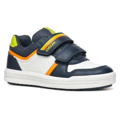 Image of Geox J Arzach BOY A Sneaker, Navy/Fluo Green, 0.5 UK
