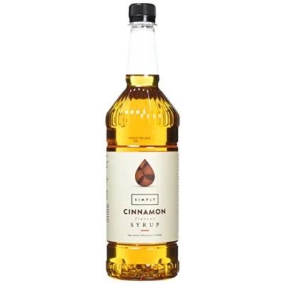 Image of Simply Cinnamon Syrup, Vegan &amp; Nut Free Flavoured Syrup for Coffee, Cocktails Baking (1 Litre)