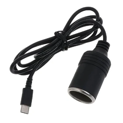 Image of Bogjiru USB Cigarette Lighter Adapter USBC Male To 12V Car Socket Female Converter Cable 3.3ft/6.6ft/10ft