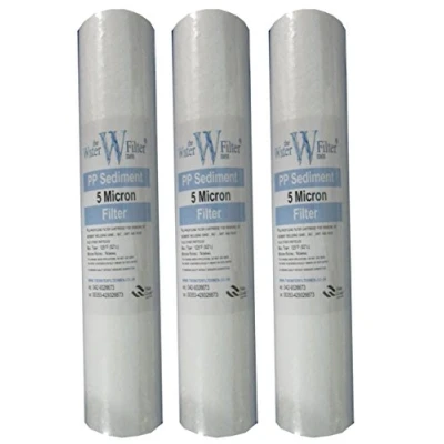 Image of Reverse Osmosis Prefilters 20&quot; PP Sediment 5 Micron Water Filters 3 Pack Fit All Filter housings/Water fed Pole/Hard Well Treatment