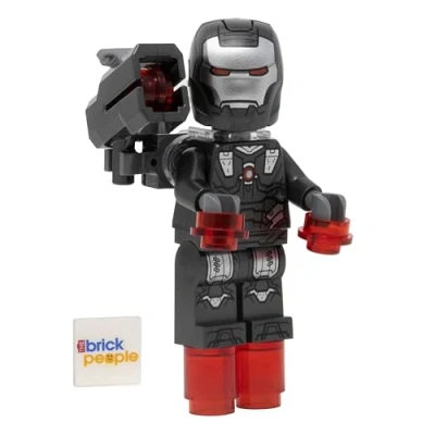 Image of LEGO Superheroes: War Machine Minifigure with Shoulder Cannon, Blaster, and (James Rhodes) 2024