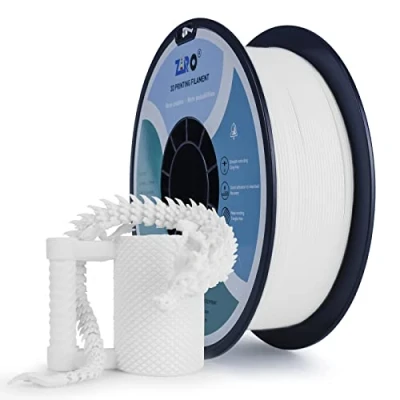 Image of ZIRO PLA Filament 1.75mm, 3D Printer PRO Basic Color Series 1.75mm 1kg (2.2lbs), Dimensional Accuracy +/ 0.03mm, Snow White