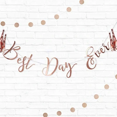 Image of Ginger Ray Best Day Ever Hanging Party Wedding Decoration Beautiful Botanics