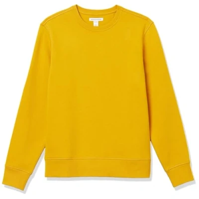 Image of Amazon Essentials Men&#039;s Fleece Crew Neck Sweatshirt (Available in Big &amp; Tall), Gold, XS