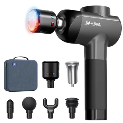 Image of Massage Gun with Heat and Cold Thrapy, Bob Brad X6 Pro Max Deep Tissue Metal Head, Handheld Muscle Massager for Shoulder Back Body Relax Fitness Recovery