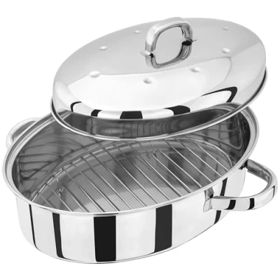 Image of Judge Stainless Steel Self Basting Roaster