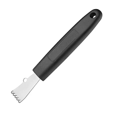 Image of Vogue Lemon Zester With Canele Stainless Steel Grater Peeler Kitchen Utensil