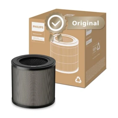 Image of Philips Original Replacement Filter for 900 Series AC0950 and AC0951 Air Purifiers, HEPA NanoProtect + Active Carbon, 12 Months Lifetime, Black/White (FY0910/30)