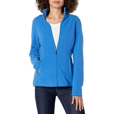 Image of Amazon Essentials Women&#039;s Classic fit Long Sleeved Full Zip Polar Soft Fleece Jacket (Available in Plus Size), Royal Blue, XL
