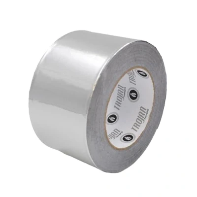 Image of Trojan Aluminium Tape (75mm x 45m),Highly Adhesive Foil Tape, Insulation For Insulating And Sealing Ducts &amp; pipes, Heat Resistant, Silver, Water Proof