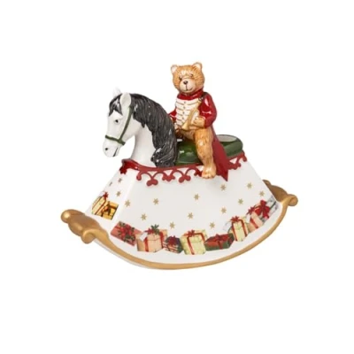 Image of Villeroy &amp; Boch Christmas Toys rocking horse, porcelain candle holder