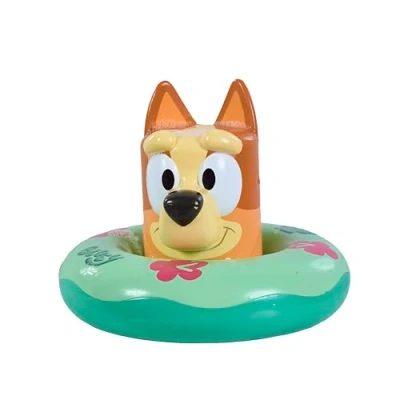 Image of Toomies Bluey Splash and Float Bingo Bath Toy Pourer Cup with Shower Holes Water Wheel Pool Ring Sensory Toys Officially Licensed Baby for +18 Months