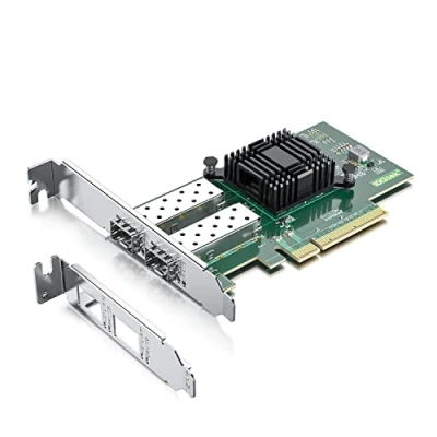 Image of 10Gtek 10Gb PCI E NIC Network Card for Intel X520 DA2(Intel E10G42BTDA), with 82599ES Controller, Dual SFP+ Port, Express Ethernet LAN Adapter Support Windows Server/Linux/VMware