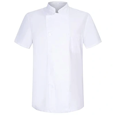 Image of MISEMIYA Men&#039;s Chef Jacket Hospitality Uniform 6821 Small, White