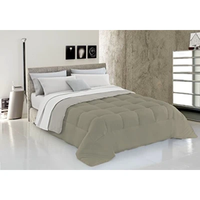 Image of Sogni e Capricci Winter duvet dove grey/cream, single, Microfiber, 150x200cm