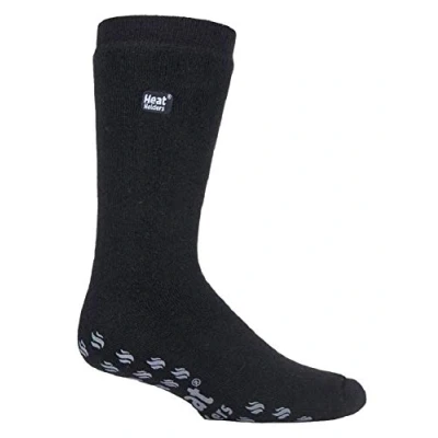 Image of IOMI Heat Holders Mens Ladies Thick 3.1 TOG Warm Non Slip Grip Thermal Slipper Socks for Raynauds (6 11 uk, Black (Raynauds))