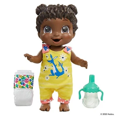 Image of Baby Alive Gotta Bounce Doll, Kangaroo Outfit, Bounces with 25+ SFX and Giggles, Drinks Wets, Black Hair Toy for Children Aged 3 Up