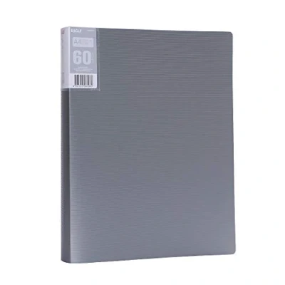 Image of Eagle A4 Presentation Display Book 60 Clear Pockets (Grey)