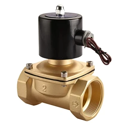 Image of Heschen Brass Electric Solenoid Valve, 2W 500 50, PT2&#039;&#039;, DC24V, Direct Action Water, Normally Closed Replacement Valve