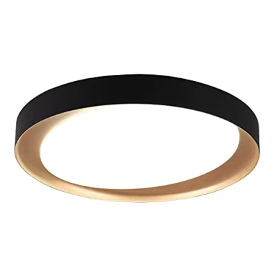 Image of Reality Leuchten Zeta tunable white LED ceiling light, black/gold