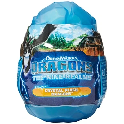 Image of Dreamworks Dragons 6064914 Nine Realms, Crystal Plush Dragons, 3 inch, Kids Toys for Age 4 and Up (Styles May Vary), Multicolor
