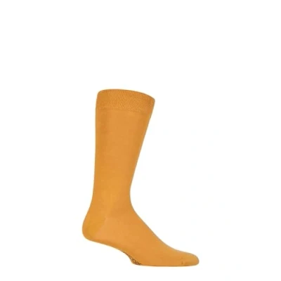 Image of 1 Pair Mellow Yellow Colour Burst Bamboo Socks with Smooth Toe Seams Men&#039;s 12 14 Mens SOCKSHOP