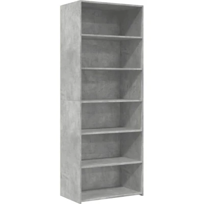 Image of vidaXL Highboard Concrete Grey 70x41x185 cm Engineered Wood