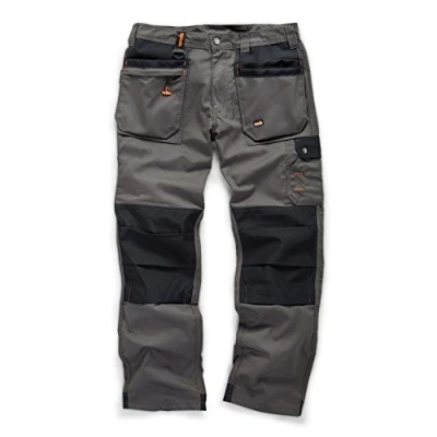 Image of Scruffs Men&#039;s Worker Plus Trousers Graphite Grey Work Utility Pants, Grey, 30 Short UK