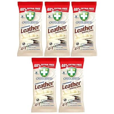 Image of Leather Surface Wipes 4 in 1 Conditioning Dirt Grime Protect Suitable For All Surfaces Including Shoes, Bags, Chairs and Sofas 350