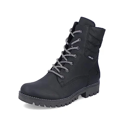 Image of Rieker Women Ankle Boots 78520, Ladies Lace up Boot,Water Repellent,riekerTEX,lace Bootie,Transition Shoe,Boot,Black (Schwarz / 00),41 EU 7.5 UK
