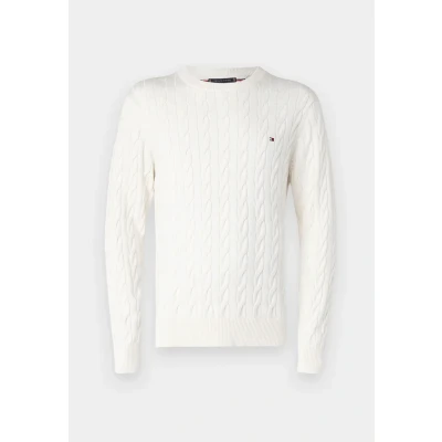 Image of Tommy Hilfiger Classic CREW NECK Jumper, Men&#039;s, Size: XS, Ivory petal