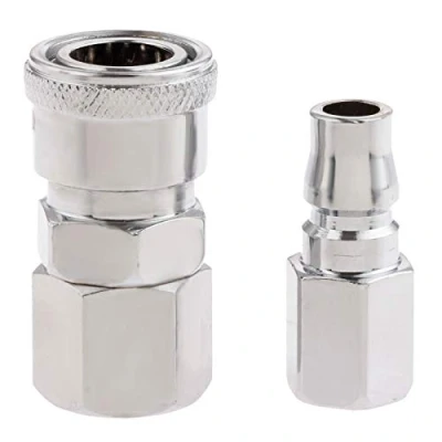 Image of Air Line Hose Fittings 1/4&quot; BSP Female Thread Quick Release Coupler Connector Pack of 2