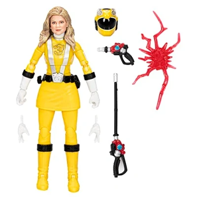 Image of Power Rangers Lightning Collection RPM Yellow Ranger 6 Inch Premium Collectible Action Figure Toy with Accessories, Kids Ages 4 and Up