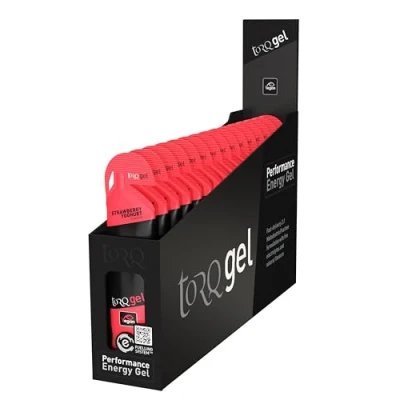 Image of TORQ Gel Strawberry Yoghurt Pack of 15, Black