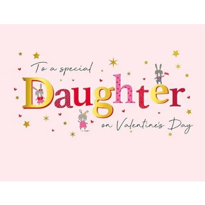 Image of Piccadilly Greetings Valentine&#039;s Day Card, To a Special Daughter 8 x 6 inches