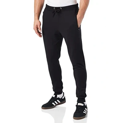 Image of FM London Mens Slim Fit For Sports Jogger, Black, XXL UK