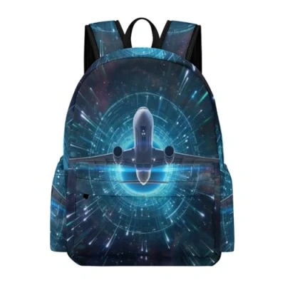 Image of TPISLI Aeroplane Print Backpack for Girls, School Bags Girls,Kids Bag,Cute Theme Bag, Bookbag Elementary,Children&#039;s Backpacks