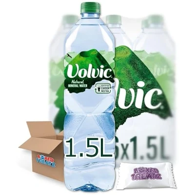 Image of Volvic Natural Mineral Water 6x1.5L Still 6 Bottles Boxed Treatz