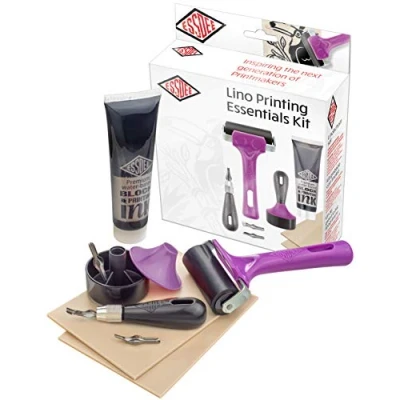 Image of Essdee Lino Printing Essentials Kit, Black/ Blue