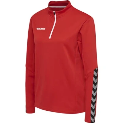 Image of hummel Hmlauthentic Women&#039;s Multisport Half Zip Sweatshirt True Red